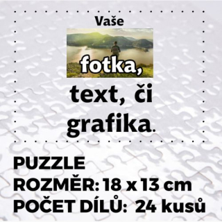 Puzzle 18 x 13 cm (24 dílů) s vlastním potiskem 