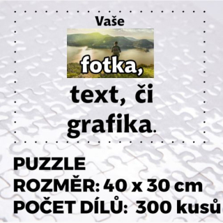 Puzzle 40 x 30 cm (300 dílů) s vlastním potiskem 