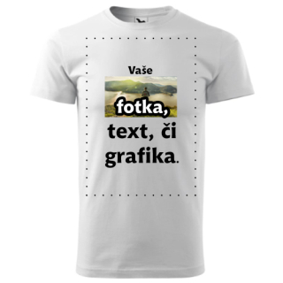 Tričko bílé (unisex) s vlastním potiskem (S-5XL)