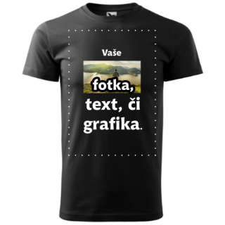 Tričko černé (unisex) s vlastním potiskem (S-5XL)