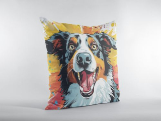 Polštář s potiskem - Pop Art Australian Shepherd